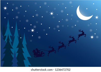 Moon winter Christmas