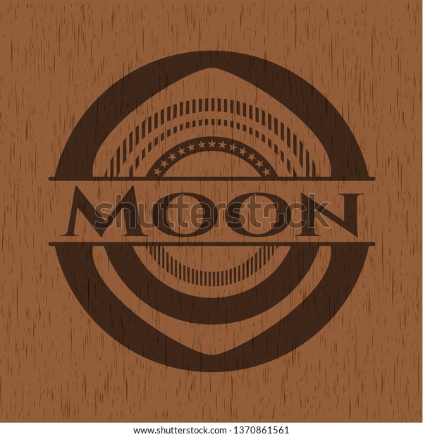 Moon wooden emblem.\
Vintage.