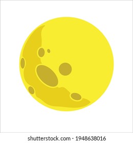 Moon, a yellow moon vector that is suitable for illustration, design, icons, logos, and anything else related to graphic design