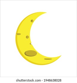 Moon, a yellow moon vector that is suitable for illustration, design, icons, logos, and anything else related to graphic design