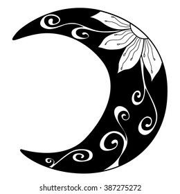 Moon in zen-tangle (or doodle) style