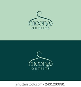 Moona Outfits Simple and Elegant Wordmark Clothing Brand Logo Design