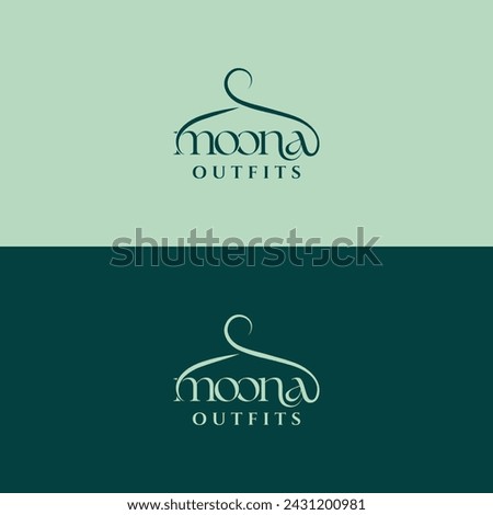 Moona Outfits Simple and Elegant Wordmark Clothing Brand Logo Design