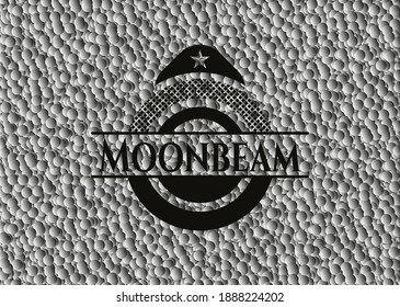 Moonbeam dark emblem with bubbles background. Retro. Vector Illustration. Detailed. 
