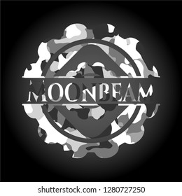 Moonbeam on grey camo pattern