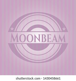 Moonbeam pink emblem. Vintage. Vector Illustration. Detailed.