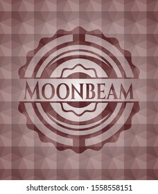 Moonbeam red geometric emblem. Seamless.