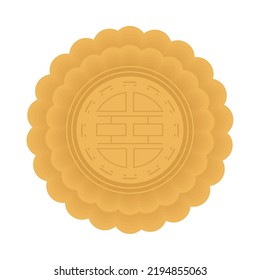 mooncake dessert flat icon isolated