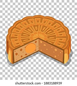 A mooncakes isolated on transparent background illustration