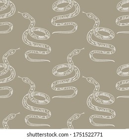 Moonchild ravens. Vintage ornate animals concept. Witchcraft totem culture. Harmony and zen. Crescent moon magic symbols. Vector seamless pattern.