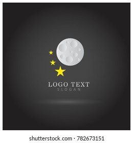 Moonlight Astronomy Symbol & Icon Logo Vector Template