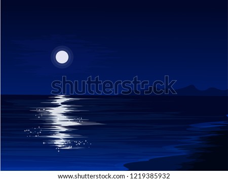 moonlight at beach during midnight