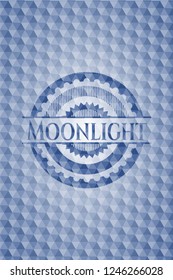 Moonlight blue hexagon emblem.