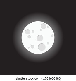 moonlight with a dark background. vector illustration