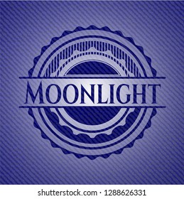 Moonlight emblem with denim high quality background