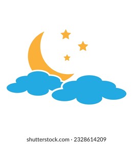 Moonlight icon clipart design template illustration isolated