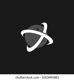 Moonlight Logo Icon Design Template. Moon Vector Illustration on black background