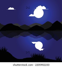 noche de la luna, noche de la luna de montaña