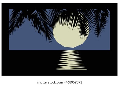 
Moonlight on the sea