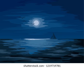 moonlight over the ocean