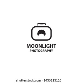 Moonlight photography logo illustration design