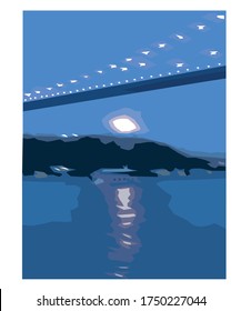 
moonlight reflected in the sea