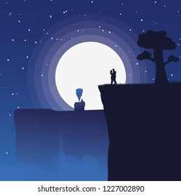 Moonlight Sky Silhouette
