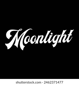 moonlight text on black background.