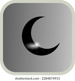 the moonlight vector illustrasion black