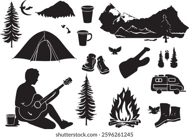 Moonlit Campfire Night in the Wild