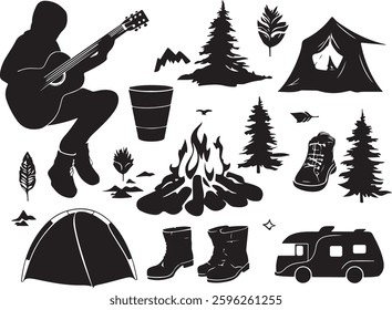 Moonlit Campfire Night in the Wild