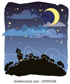 Moonlit night poster