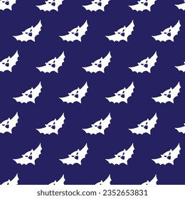 Moonlit Shadows Flight Bat Vector Seamless Pattern can be use for background and apparel design
