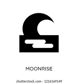 Moonrise icon. Moonrise symbol design from Weather collection. Simple element vector illustration on white background.