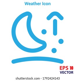 Vector de icono de onrise.  vector de icono. Sencillo símbolo plano. Concepto de icono meteorológico. Ilustración vectorial Eps10.