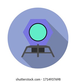 moon-rover colored long shadow icon. Simple color vector of space icons for ui and ux, website or mobile application