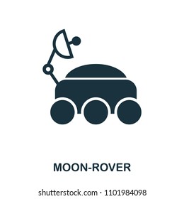 Moon-Rover icon. Flat style icon design. UI. Illustration of moon-rover icon. Pictogram isolated on white. Ready to use in web design, apps, software, print.