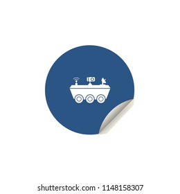 moon-rover icon in sticker style. One of space collection icon can be used for UI/UX