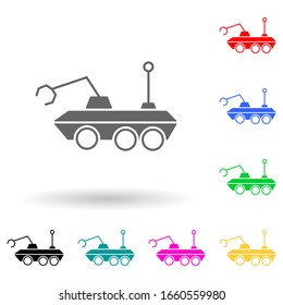 moon-rover multi color style icon. Simple glyph, flat vector of space icons for ui and ux, website or mobile application