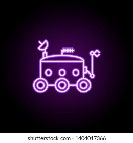 moon-rover neon icon. Elements of Cartooning space set. Simple icon for websites, web design, mobile app, info graphics