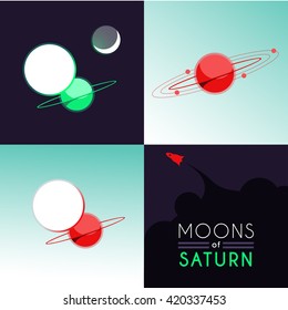 Moons of Saturn illustration