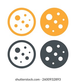 Moons Set Yellow And Grey