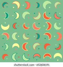 Moons and stars pattern.