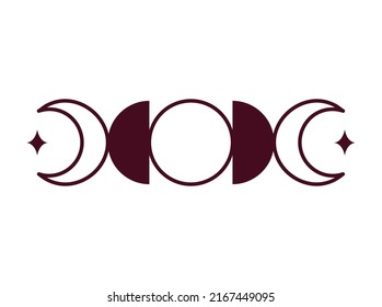 moons tattoo design over white