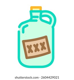 moonshine jug color icon vector. moonshine jug sign. isolated symbol illustration