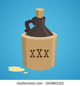 Moonshine Jug Illustration