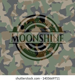 Moonshine on camouflaged texture. Vector Illustration. Detailed.