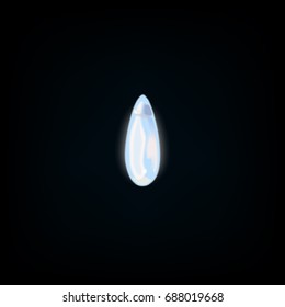 Moonstone pendant, vector illustration