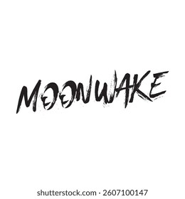 Moonwake text on white background.