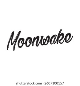 Moonwake text on white background.